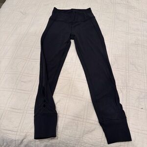 Lululemon Black Leggings with Ankle Detail